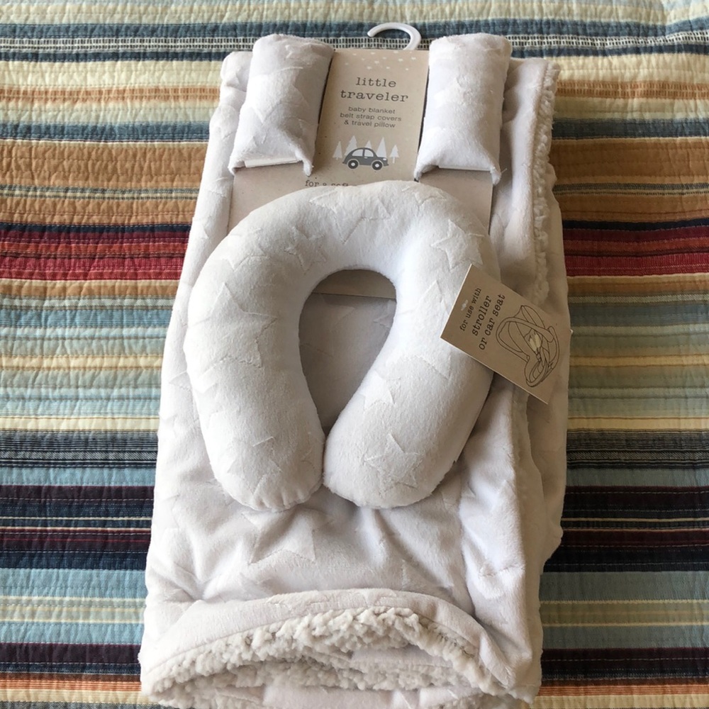 baby blanket car seat strap covers travel pillow.